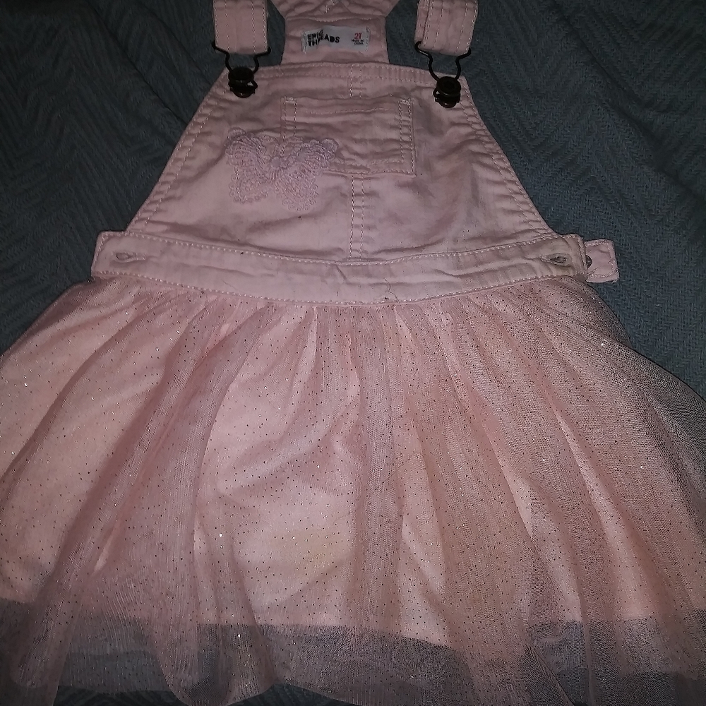 Light pink epic threads 2t overall tutu dress